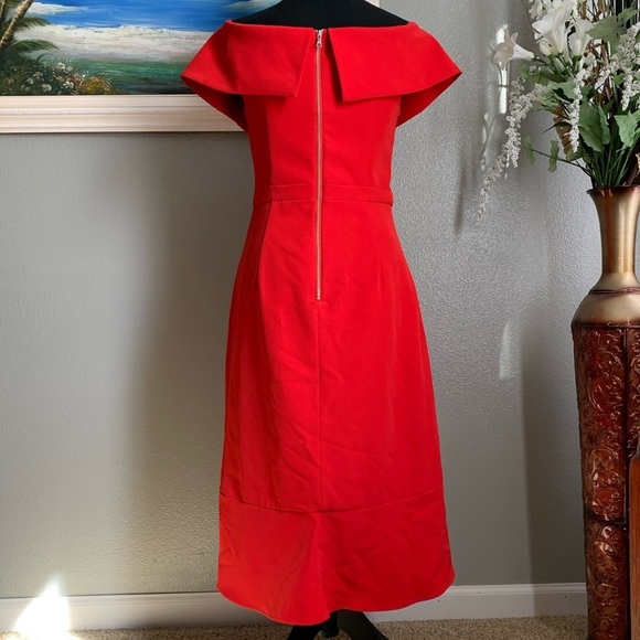 Bardot Red Bella Tulip Hem Dress Size 6/S - Picture 16 of 16